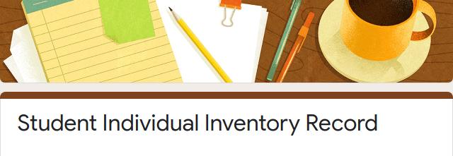 Student Individual Inventory Record