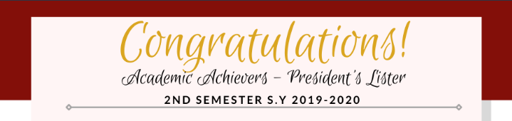 PRESIDENT’S LISTER