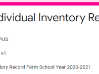Student Individual Inventory&nbsp;Record